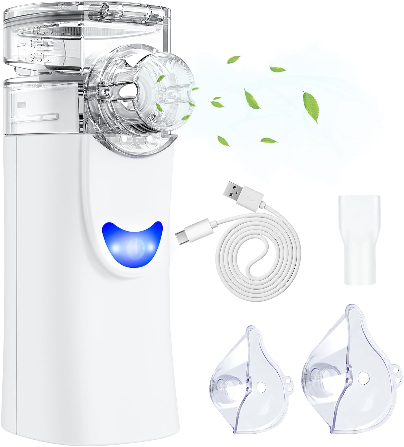 Portable Nebulizer, VCBB Handheld Mesh Nebulizer for Adults and Kids Hand Held Pheumatic Powered (Disposable)