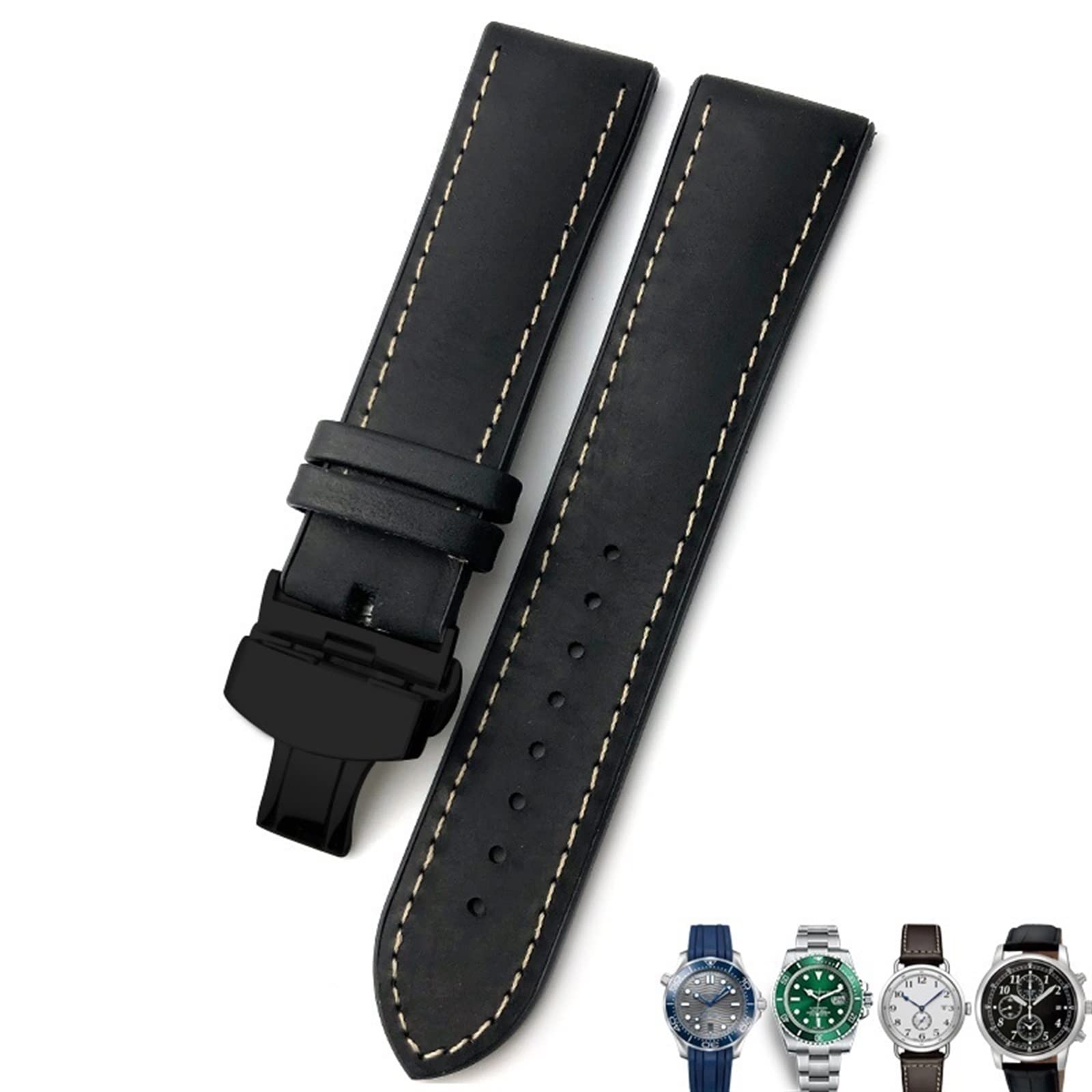 20mm 21mm 22mm Leder Uhrenarmband Schwarz Braun Uhrenarmbänder Für Für 300 Für Für Für Für
