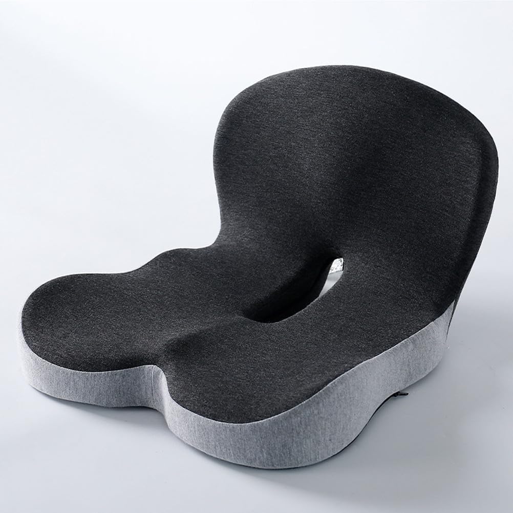 Cojín ortopédico antideslizante con soporte de espalda para coche, silla de oficina y silla de ruedas, diseño ergonómico para viajes largos