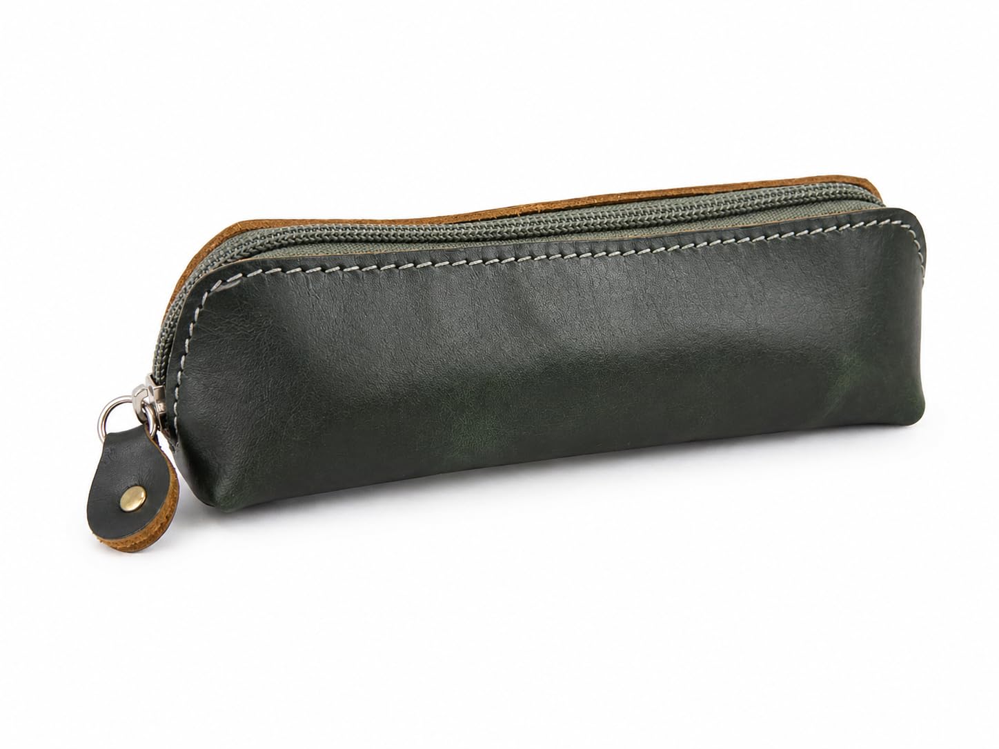 luxeleather Pencil Case for Men & Women, Handmade Genuine Leather Pen Pouch with Zipper, Durable Stationery Organizer for School, Office & Travel-picture-43
