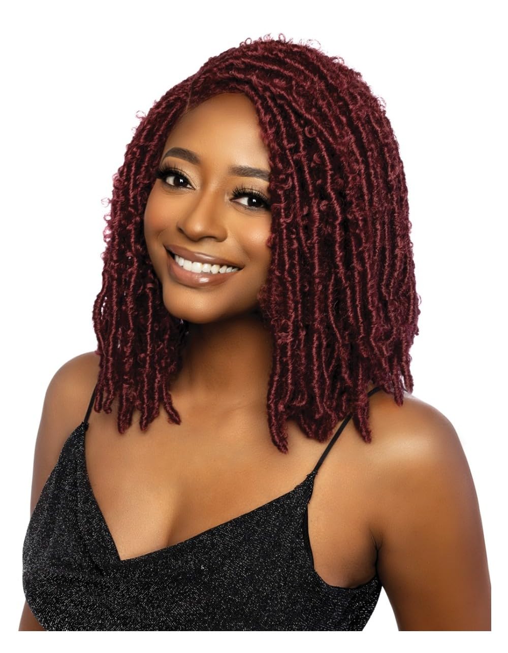 Mane Concept Red Carpet Synthetic HD Inspire Braid Lace Wig - RCHB207 BUTTERFLY LOC 12"" (2), 2 Dark Brown