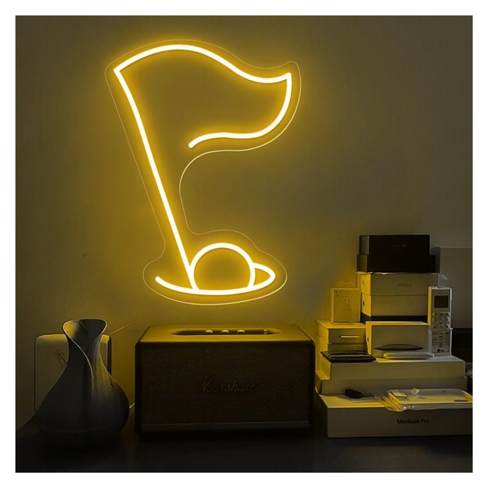 SHOUXI Sign Lamp Golf Neon Sign USB Powered Lights Suitable for Man Cave Pub Club Decor 18cmx28cm(D)