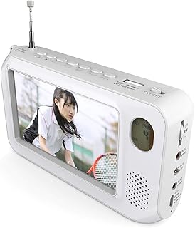 【2021進化版】TLAXCAワンセグテレビ ポータブルテレビFM/AMラジオ付き防災ラジオ4.3インチ液晶ワンセグテレビ携帯ラジオ携帯電話に充電可能スマートテレビ録画機能付きポケットラジオ携帯テレビイヤホンダブル出力可スピーカ多機能搭載軽量小...