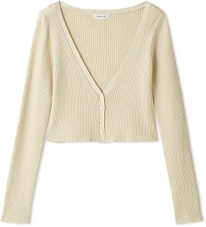 クロップドリブカーディガンFWNT262052レディース