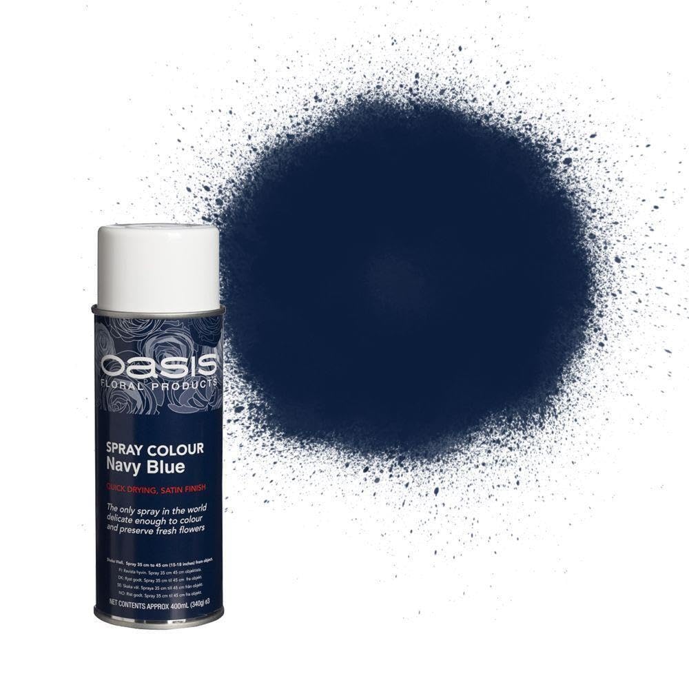 Oasis Flower Colour Spray Paint 400ml Can Navy Blue (4927)