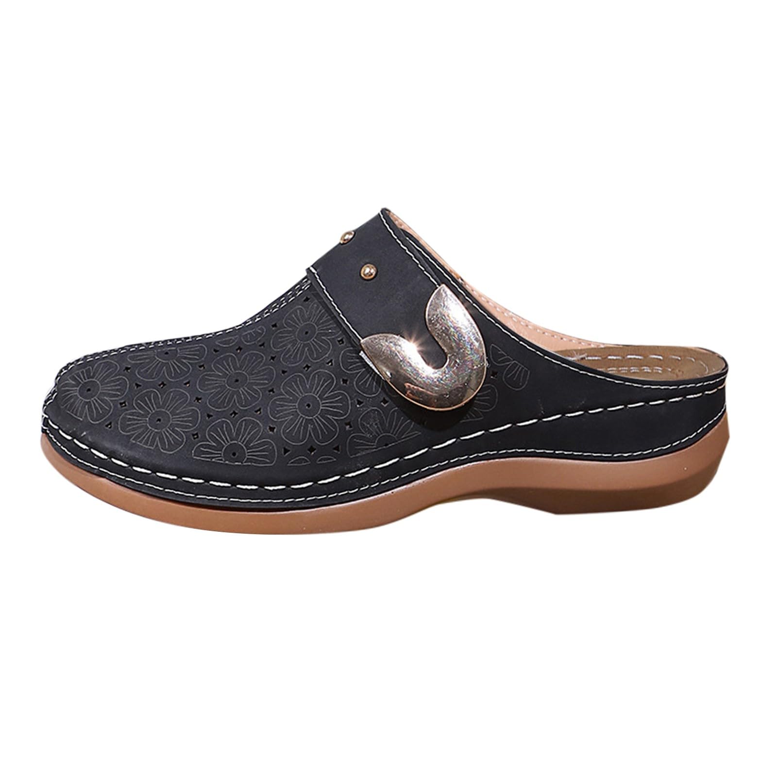 Chanclas ortopédicas de punta cerrada, sandalias de verano para mujer con