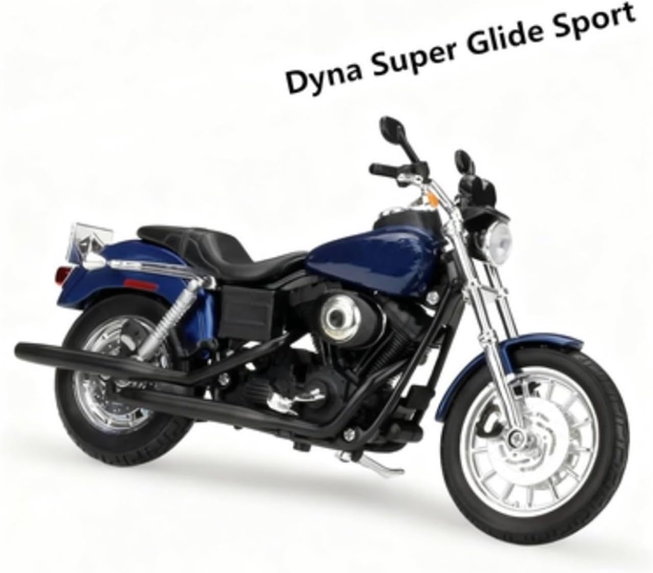 HASCBUYC 1/12 Compatible with 2004 Dyna Super Glide Sport Alloy Motorcycle, Equipped with Functional Front Steering & Realistic Rear Suspension, Premium Scale Model for Enthusiasts