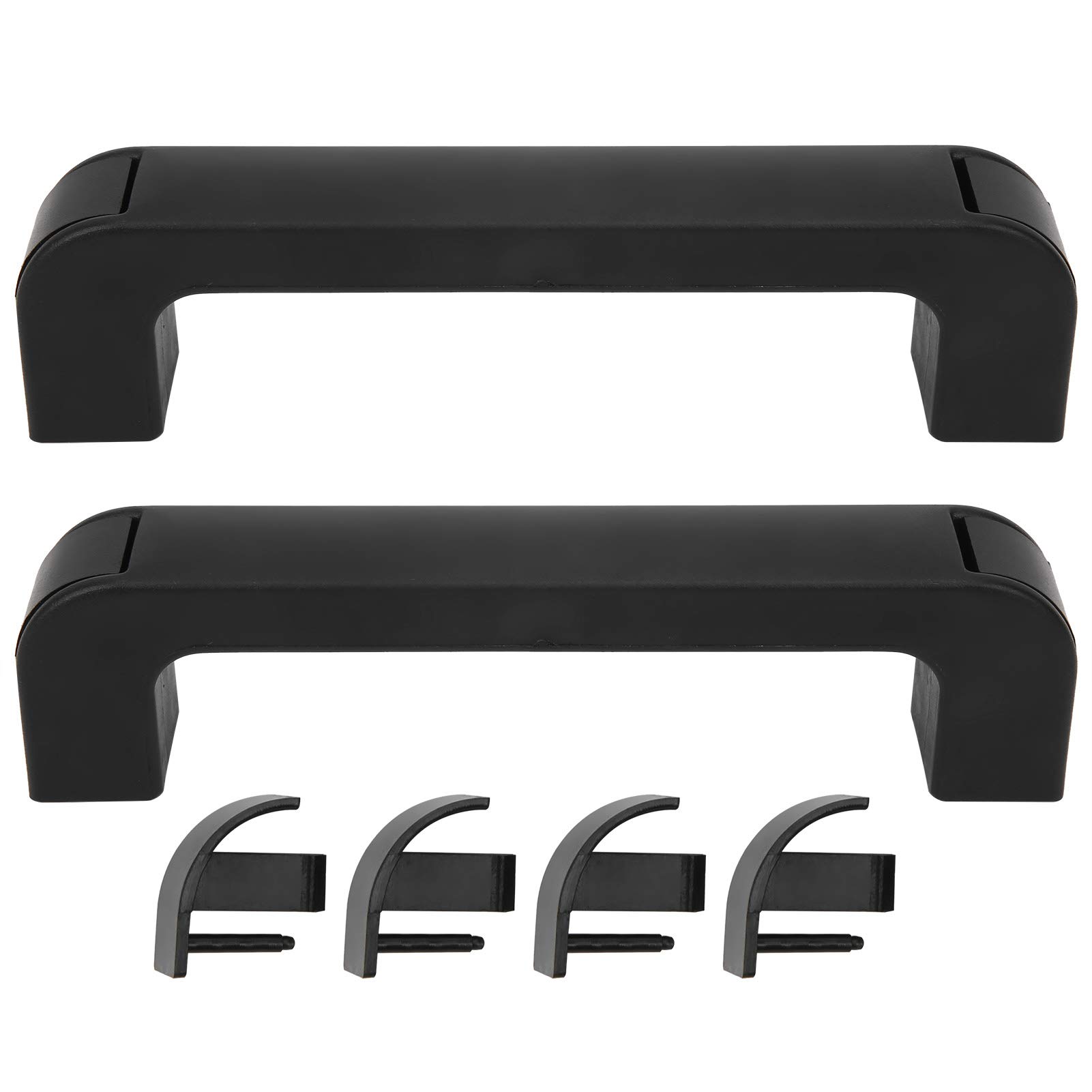 Square Handle Cabinet Handle Electric Cabinet Door Handle Thicken ABS Industrial Equipment Hardware Parts for Welding Machine Inverter Toolbox 8.5x160mm 2pcs