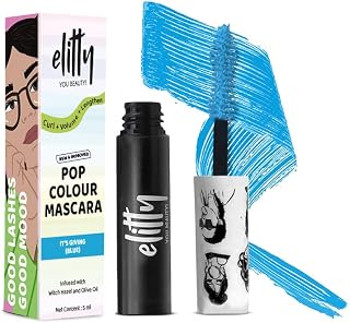 Elitty Pop Colored WaterProof Lush Lashes Mascara- Blue Color - It's Giving Price In India