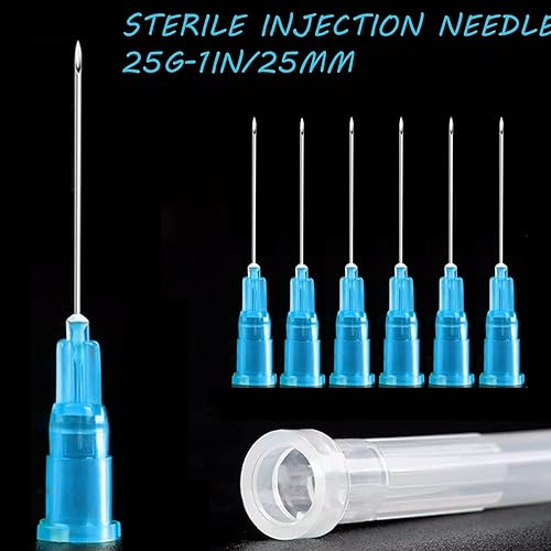 Miniatura 4 de Paquete de 100 herramientas de laboratorio dispensadoras de acero inoxidable de 23 Ga de 1 pulgada, accesorios para laboratorios científicos,