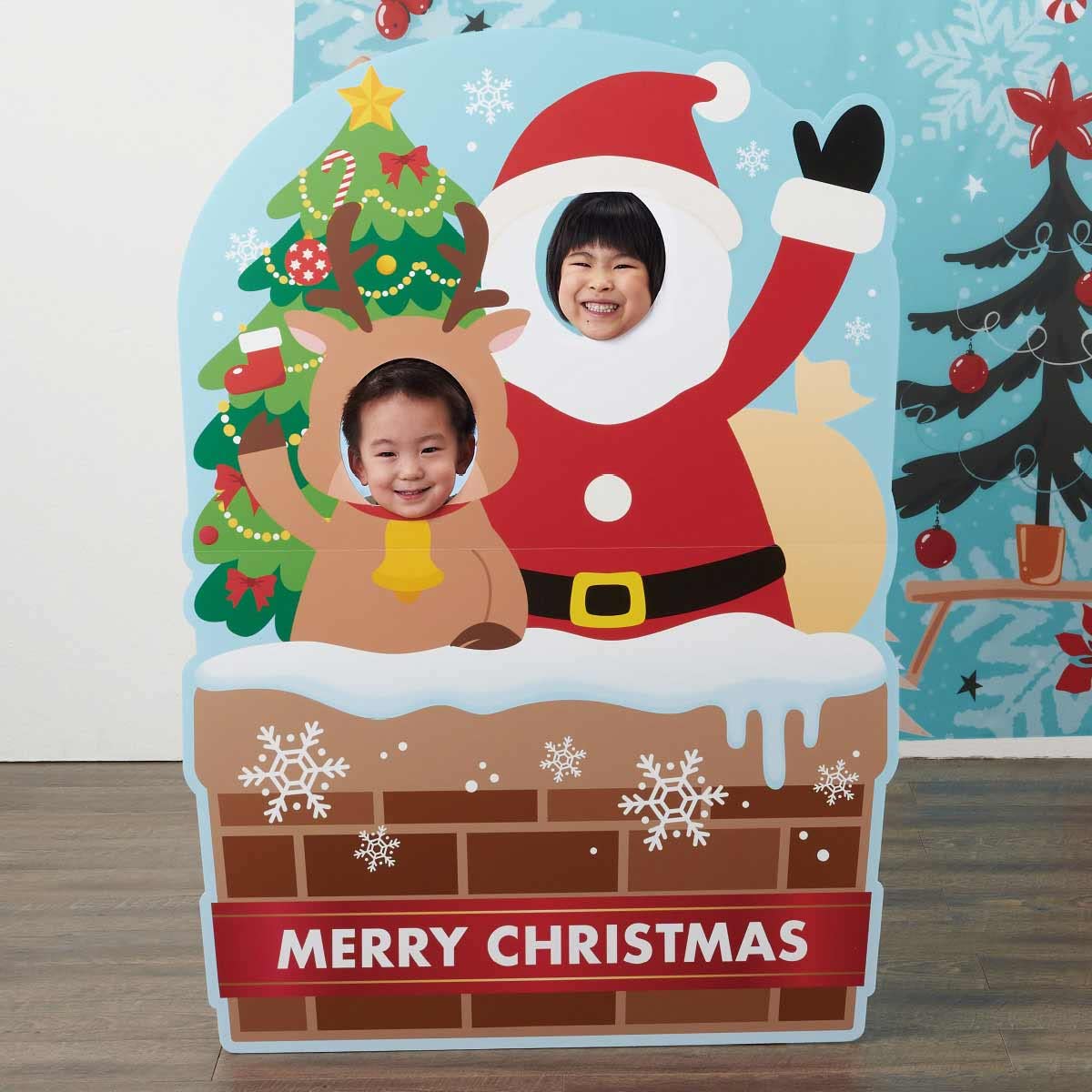 Amazon | サンタ&トナカイ クリスマス顔出しパネル 2人用 