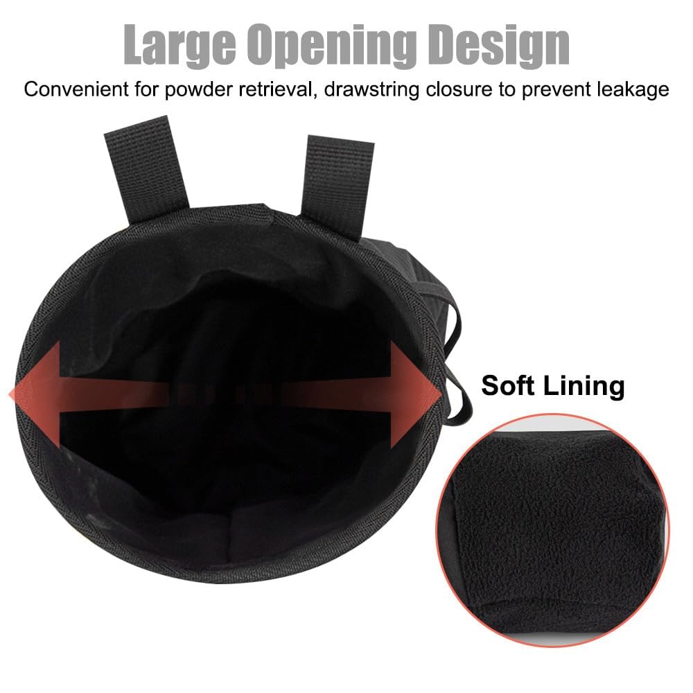 Bolsa de tiza para escalada con cordón y cinturón ajustable para escalada deportiva