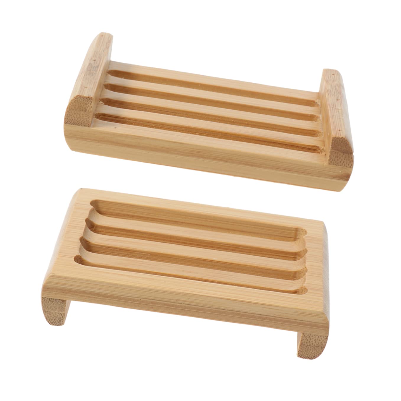 Zerodeko 2 Juegos De Jaboneras Autodrenantes De Madera para Cocina Jaboneras Tapas Escurridor De Jabón para Mostrador (2 Unidades)