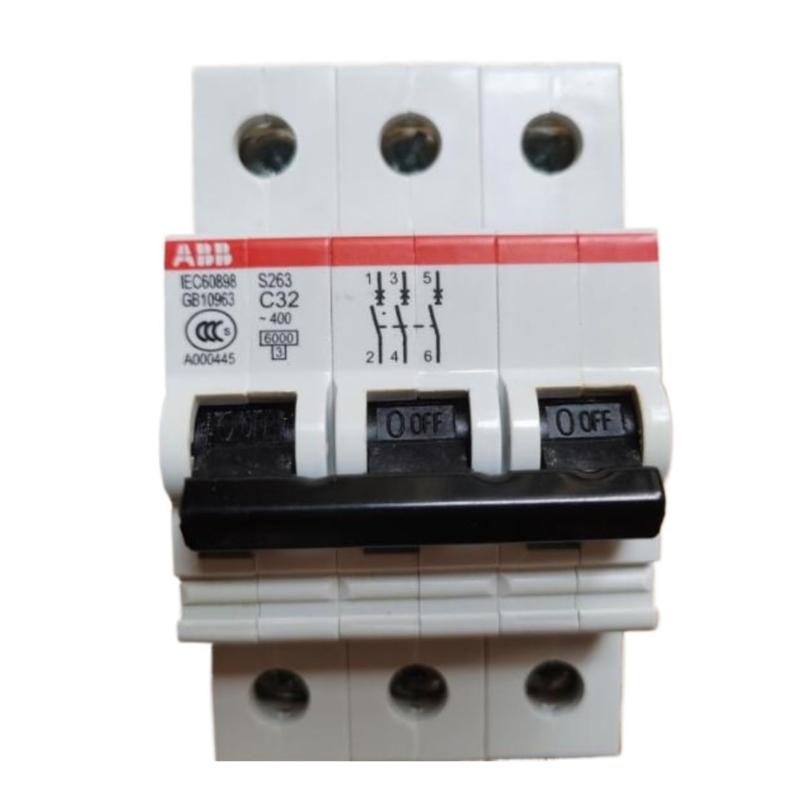VSPPJYFG 1PCS Miniature Circuit Breaker S263-C32 3P 32A