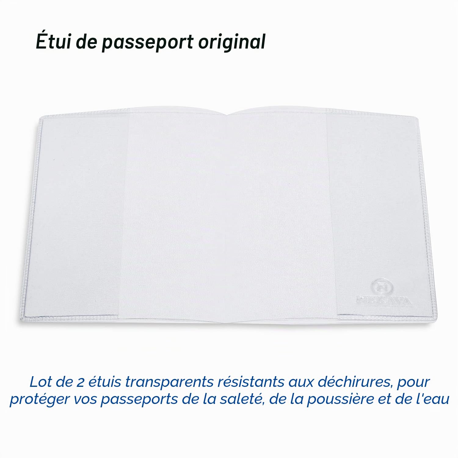 Nekava Lot de 2 étuis de Protection pour Passeport (à partir d'avril 2017), indélébile et Transparent dans Une Housse de Protection indéchirable. Protège de l'eau, de la poussière et de la saleté