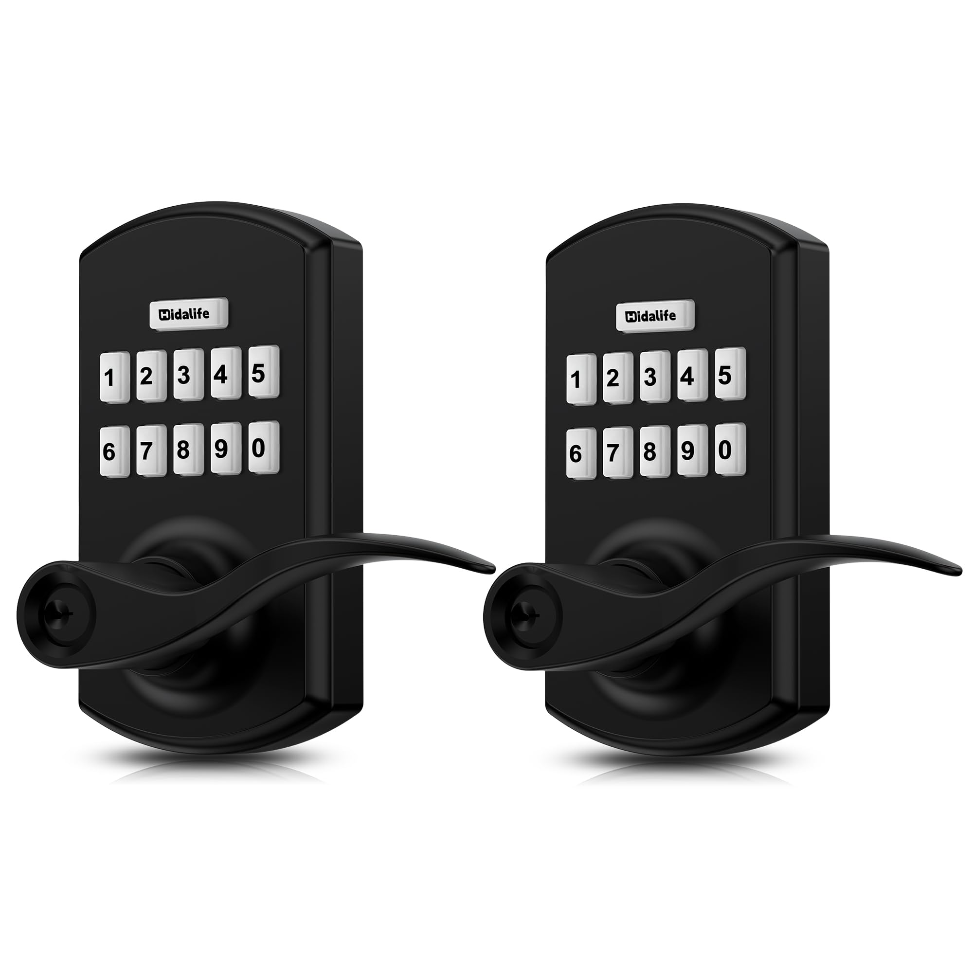 [BRSREAL6PMMQO2DZ] Keypad Smart Door Lock with Handle Keyless Entry Electronic Digital 2 Pack