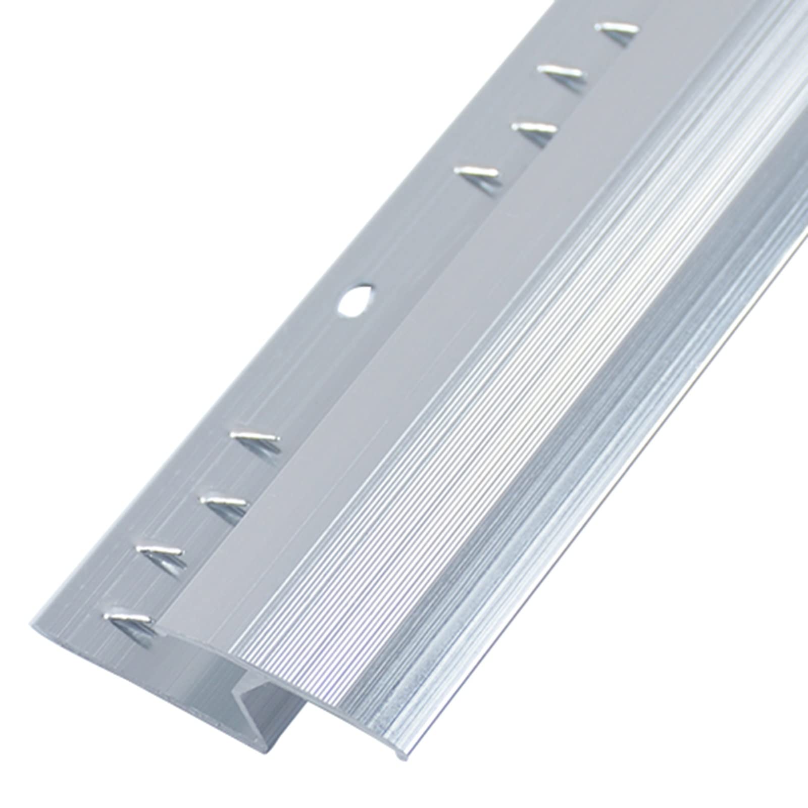 36/40/44/47/51/59 Inch Long Thresholds Reducer,Transition Strip Edging Trim Strip, Cuttable Flat Divider Strip Floor Bar, for Home/Commercial(Silver,120cm/47.2in)