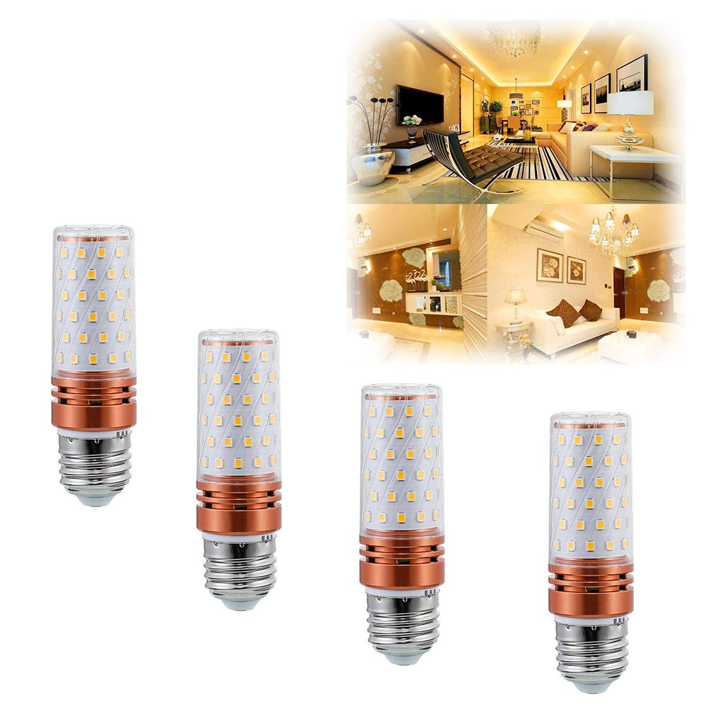 Paquet 4 ampoules LED maïs 16W, ampoule blanc chaud, équivalent halogène 160W, lampe à économie d'énergie 4000K, 360 °, Angle faisceau