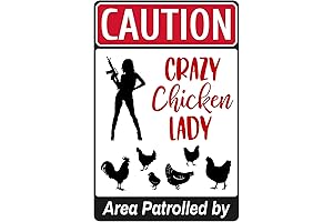 Area Patrolled by Chicken Lady - Crazy Chicken Lovers Gag Gifts