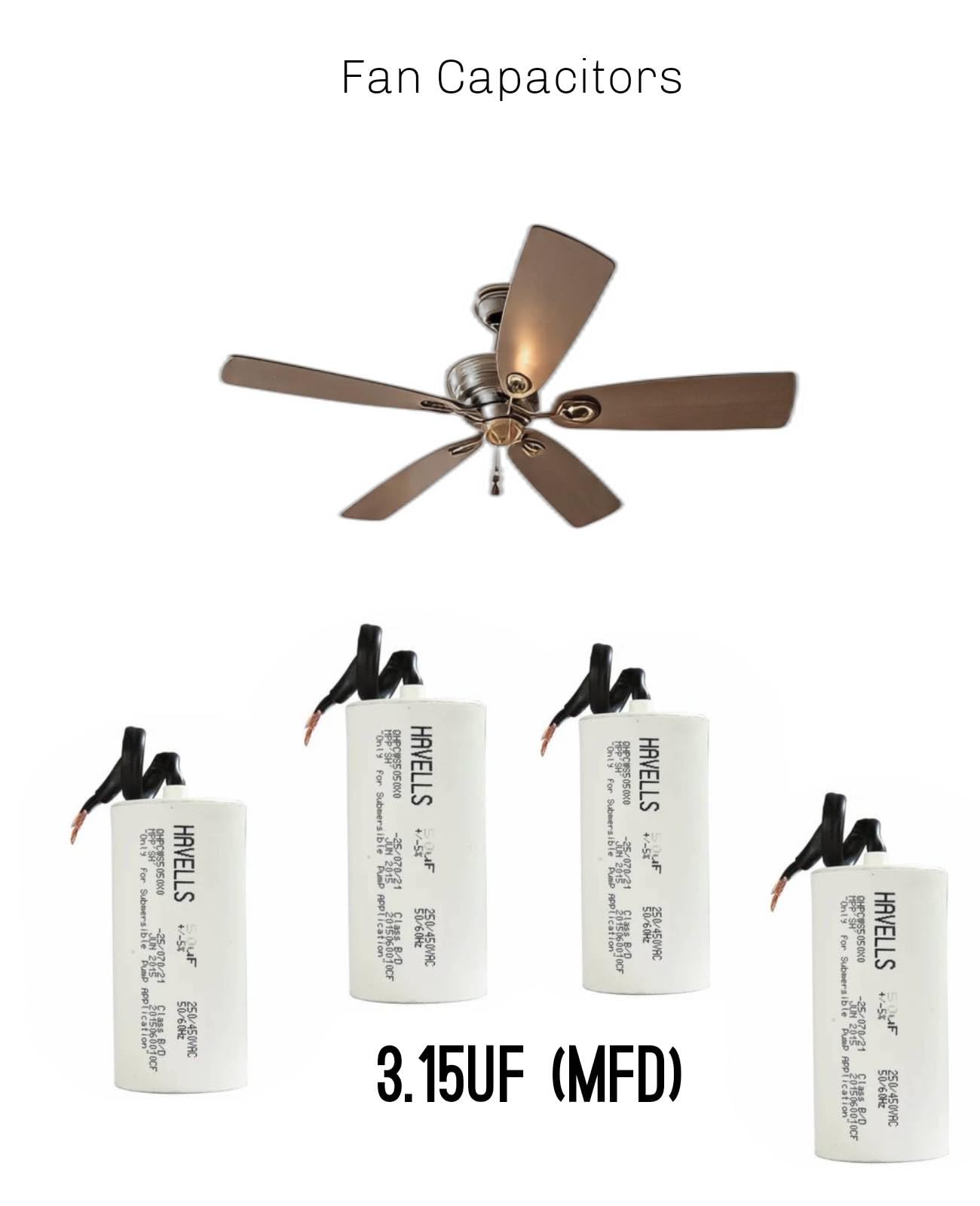 Ceiling Fan Capacitors - Havells Compatible -4