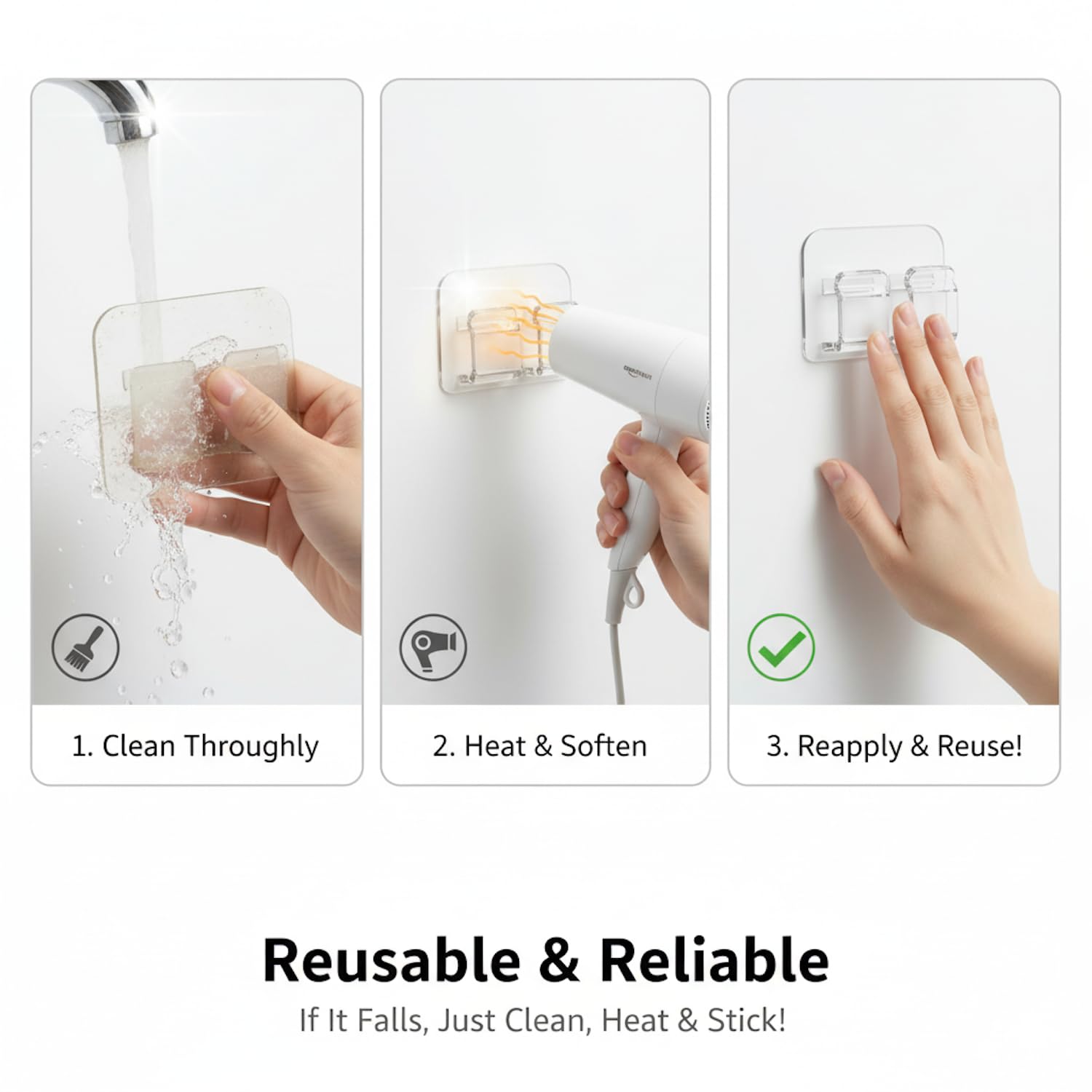 Clips Câble Adhésifs Ultra-Forts pour Extérieur et Intérieur | Crochets Gestion Câbles Guirlandes Lumineuses TV PC Ethernet