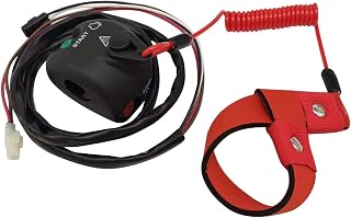 Handlebar Start Stop Kill Switch Box Aassy & Safety Lanyard for Yamaha WaveRunner 500 WR500 650 WR650/WRA650/WRB650 700 WRA700/WRB700/XL700 WaveBlaster 700 WB700 WaveRaider 700 RA700 1100 RA1100