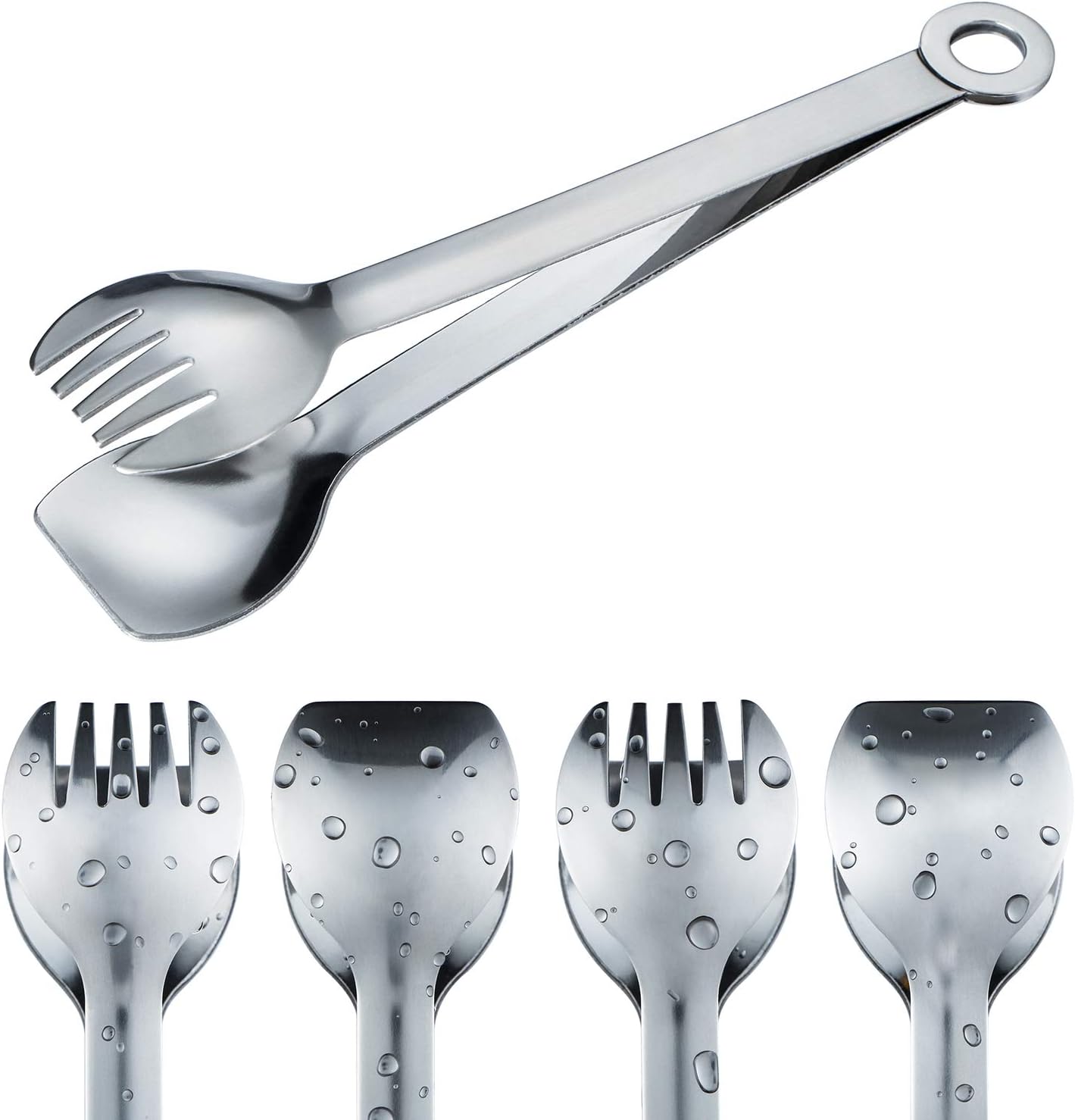 Mini Appetizer Tongs Stainless Steel Set of 4, MSY BIGSUNNY Small Serving Tongs, 6 Inch(15.2cm, Silver) Mini Appetizer Tongs Stainless Steel Set of 4, MSY BIGSUNNY Small Serving Tongs, 6 Inch(15.2cm, Silver)