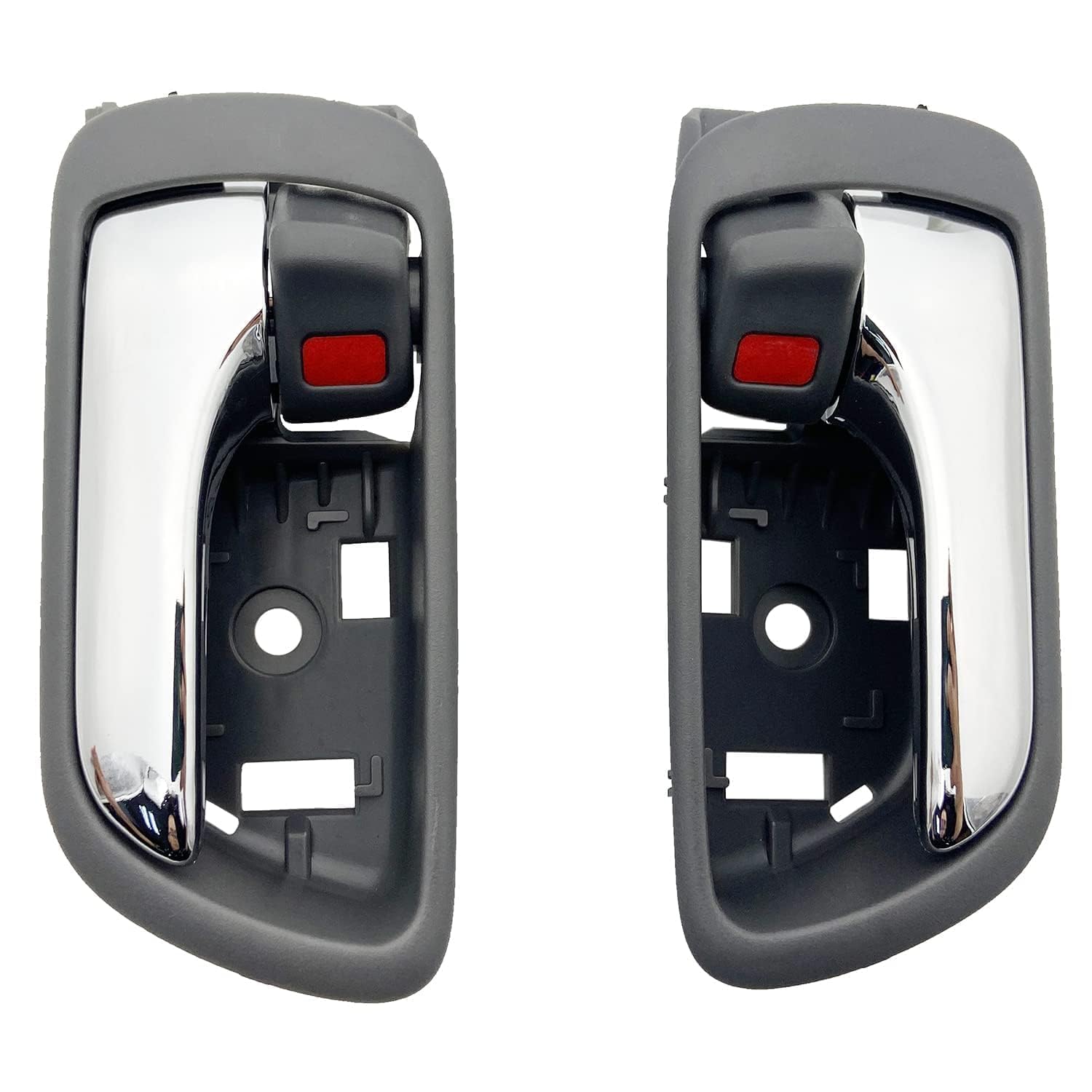1 Pair Chrome Interior Door Handles Compatible with 2002-2006 Camry Left & Right Side, Front/Rear Left & Right Side, Gray House Chrome Lever, Replace 69206-33030, 69205-33040
