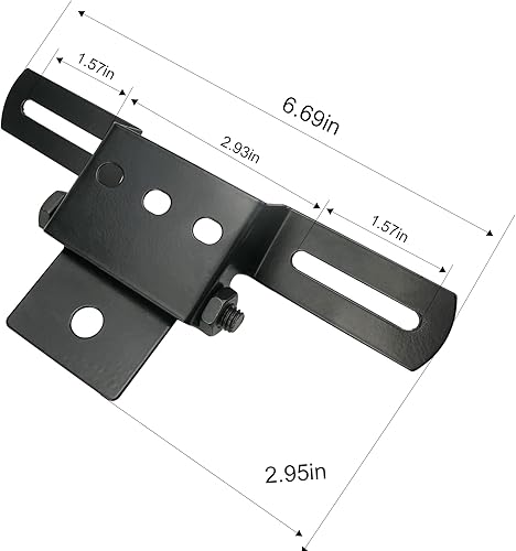 Miniatura 5 de Soporte de placa de matrícula de motocicleta, soporte de placa plegable ajustable, soporte de luz trasera universal, aleación de aluminio para