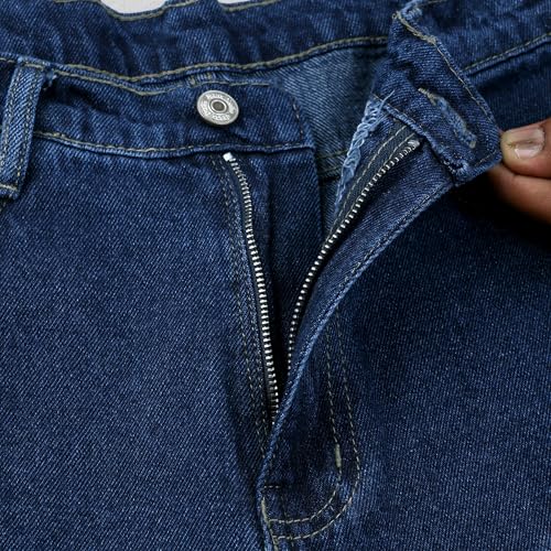 Image of Men's Straight Fit Stylish Non Stretch Mid Rise Pure Cotton Crafted with Premium Fabric Relaxed Jeans Available in Variety of Colour