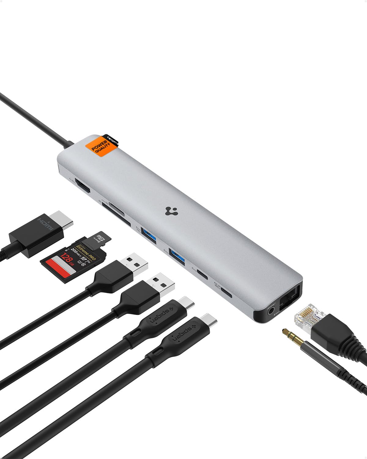 Spigen ArcDock Multi Hub Space Gray (9-in-1,4K@60Hz HDMI,2xUSB-C,2xUSB-A,SD3.0,Micro SD3.0,Ethernet 1Gbps,Audio) (B0CBJV8ZZZ) Amazon Price History, Amazon Price Tracker
