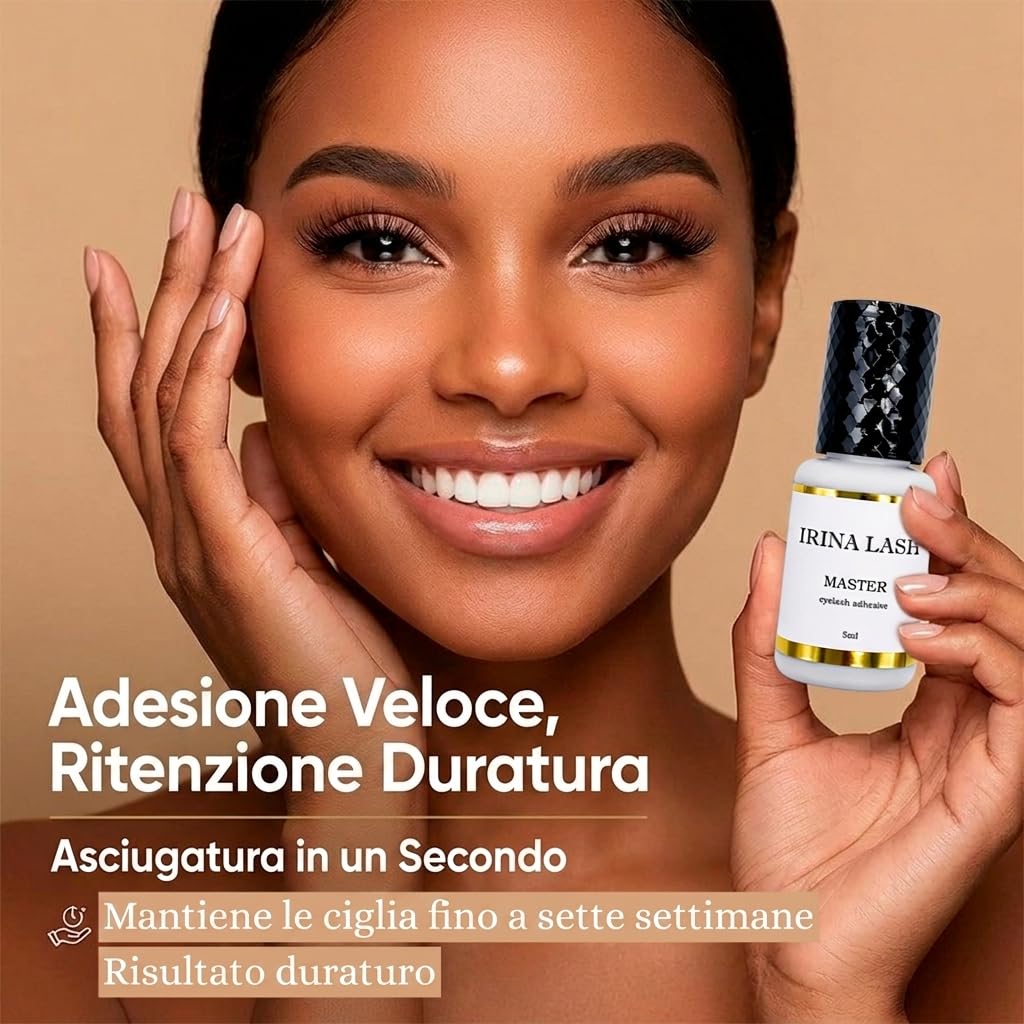 Irina Lash Colla per ciglia Extension Volume Master 5 ml nero Asciugatura rapida 1 secondo