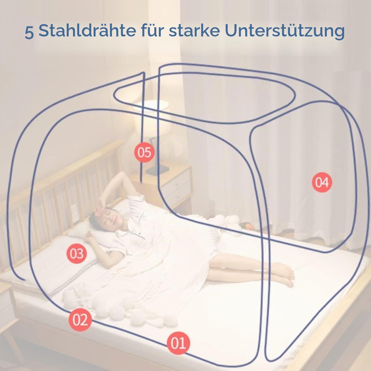 Moskitonetz Bett Baldachin, Mückennetz Travel, Mückennetz Bett Baldachin, Bett Moskitonetz, für Reise und Zuhause, Betthimmel Mückenschutz für Doppelbett Einzelbett(120 x 200 x 150 cm)