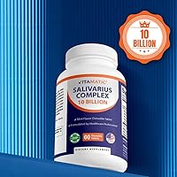 Vista 5 de Vitamatic Salivarius Complex 10 mil millones de tabletas masticables con sabor a menta – 60 unidades – Probióticos masticables de salud oral +