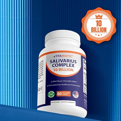 Miniatura 6 de Vitamatic Salivarius Complex 10 mil millones de tabletas masticables con sabor a menta  60 unidades  Probióticos masticables de salud oral +