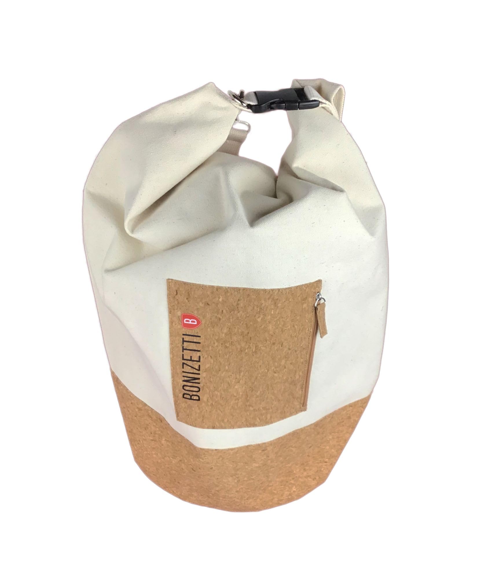 Seesack CHICAGO wasserfeste Rucksack-Tasche 20 Liter Volumen aus Canvas und Kork Beige One Size Schulterbeutel, Packsack, Naturmaterialien, umweltfreundlich, Beutel, Day Pack