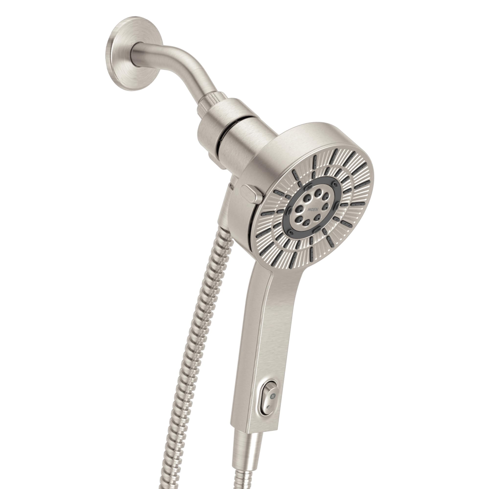 Moen Spot Resist Brushed Nickel Handheld That Saves Hot Water with Eco-Performance and Magnetic Docking System, 230H2EPSRN