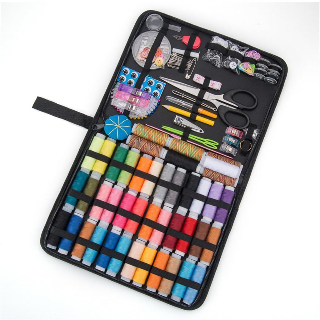 Caja de Agujas, Juego de 230 Piezas, Herramientas de Bordado, Aguja para Coser a Mano, Bolsa para Agujas, Juego de Bolsas de Costura