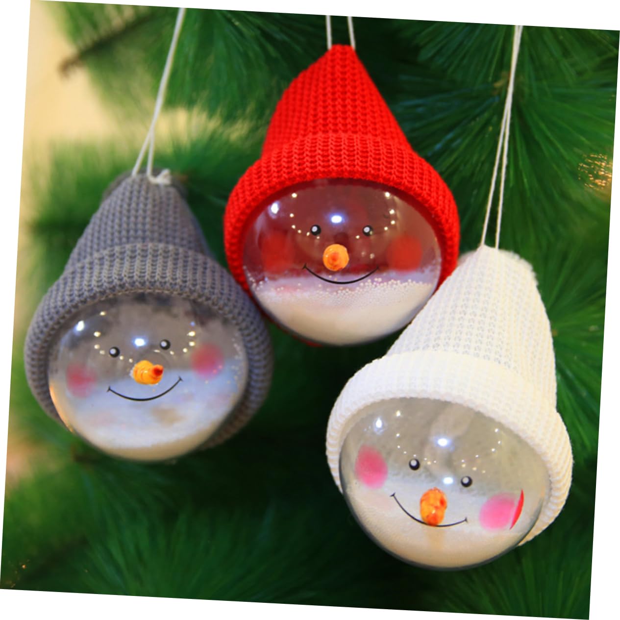 Ciieeo 12stücke Weihnachtsdeko Bunte Kunststoffkugeln Mit Kunstschnee Für Weihnachtsbaum Und Festliche Anlässe Baumdekoration Für Zuhause Und Partys
