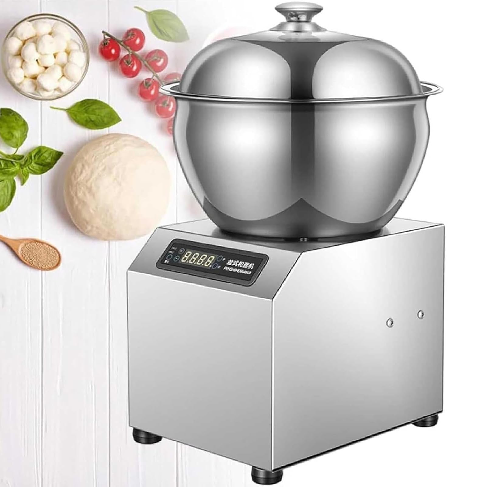 Amasadora Industrial Profesional 5kg/8kg, Robot Amasador Eléctrico 1800W/2200w, Batidora Amasadora de Acero Inoxidable 304 para Masas, 1400r/Min, para Restaurantes, Panaderías, Pastelerías