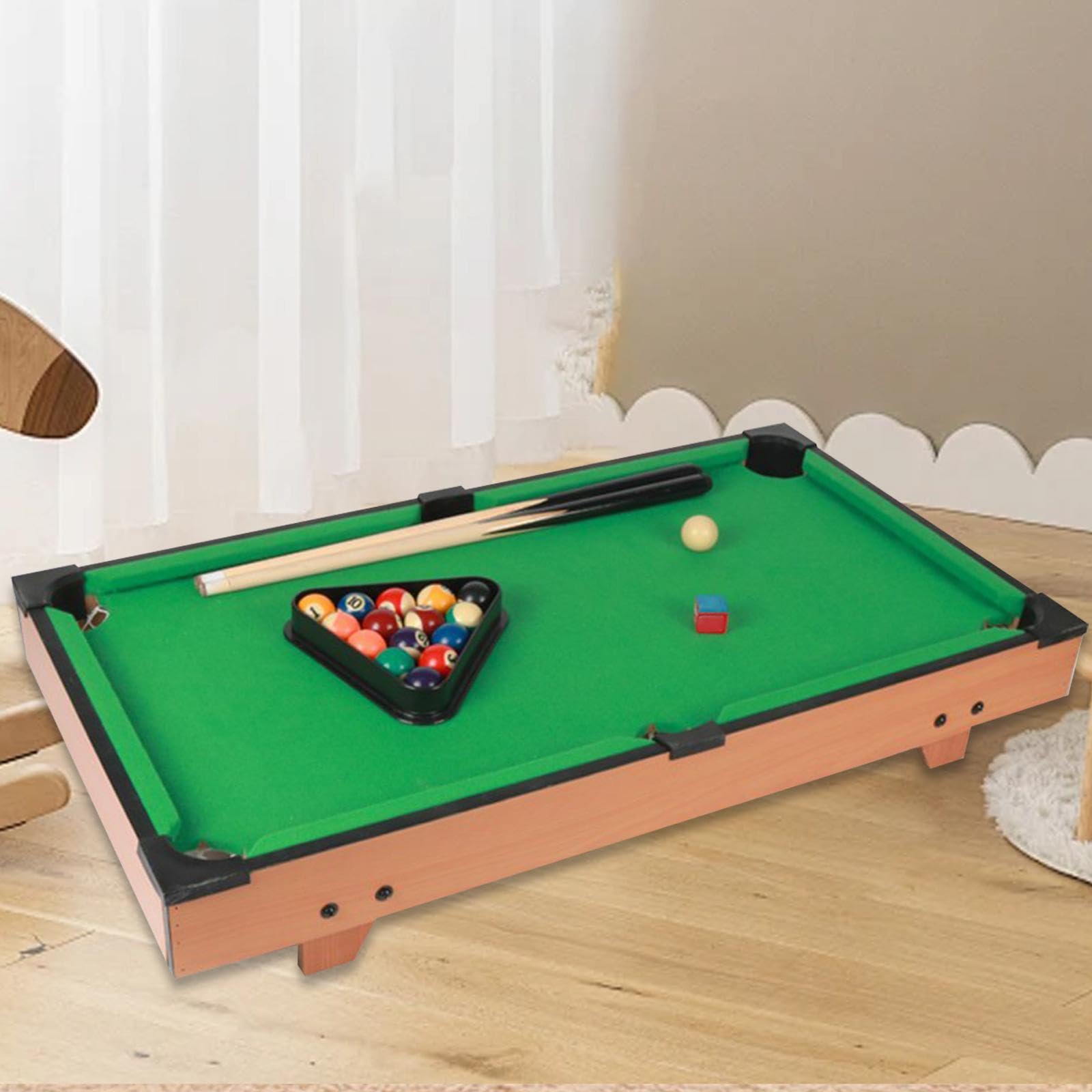 Set da Gioco Mini Biliardo con Stecche E Palle per