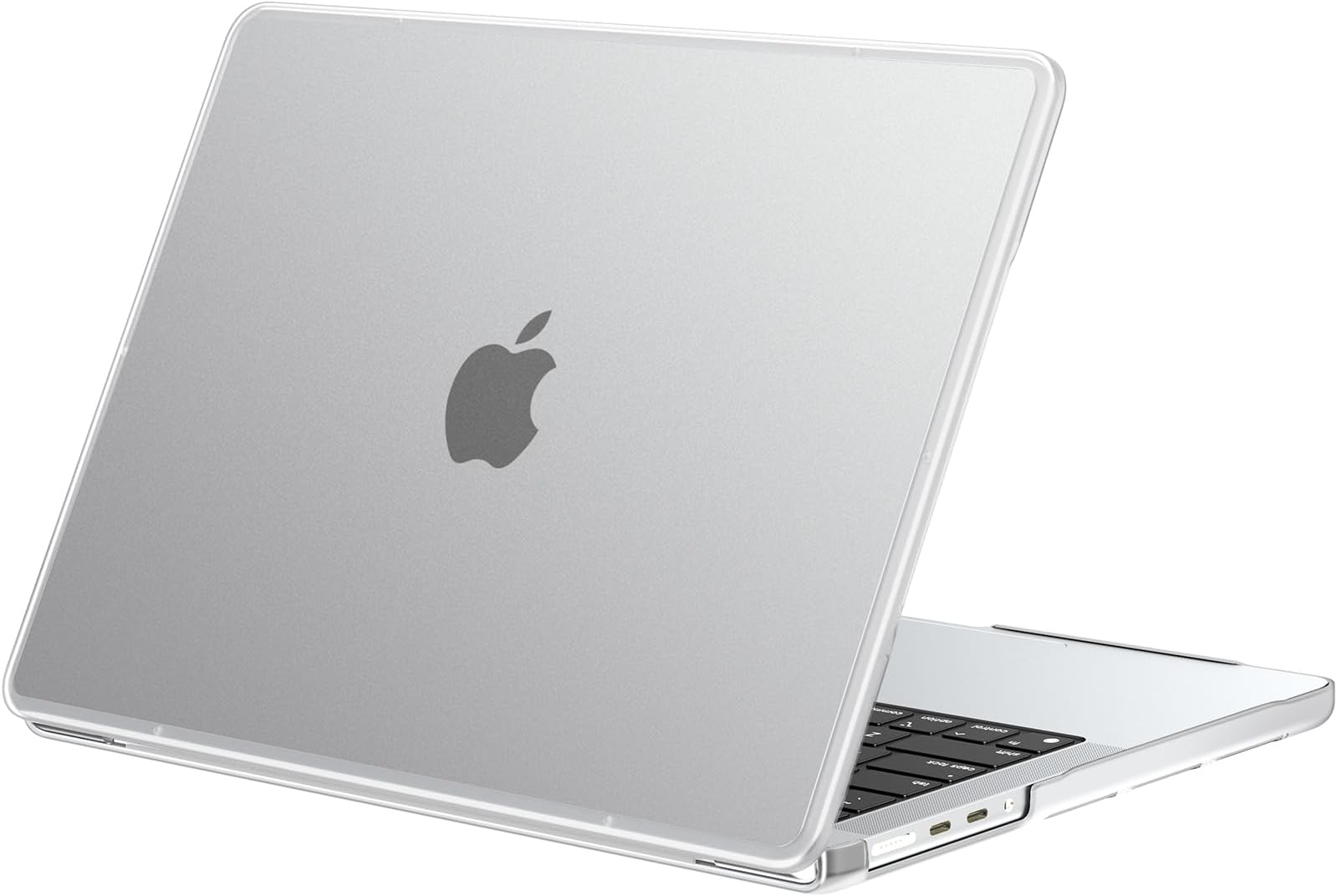 BlueSwan Compatible with MacBook Pro 14 inch Case 2024-2021 M3 A2918 A2779 A2442 M2 M1 Chip with Touch ID, Anti-Cracking and Anti-Fingerprint Hard Shell Case, Soft TPU Bumper + PC, Frosted Clear