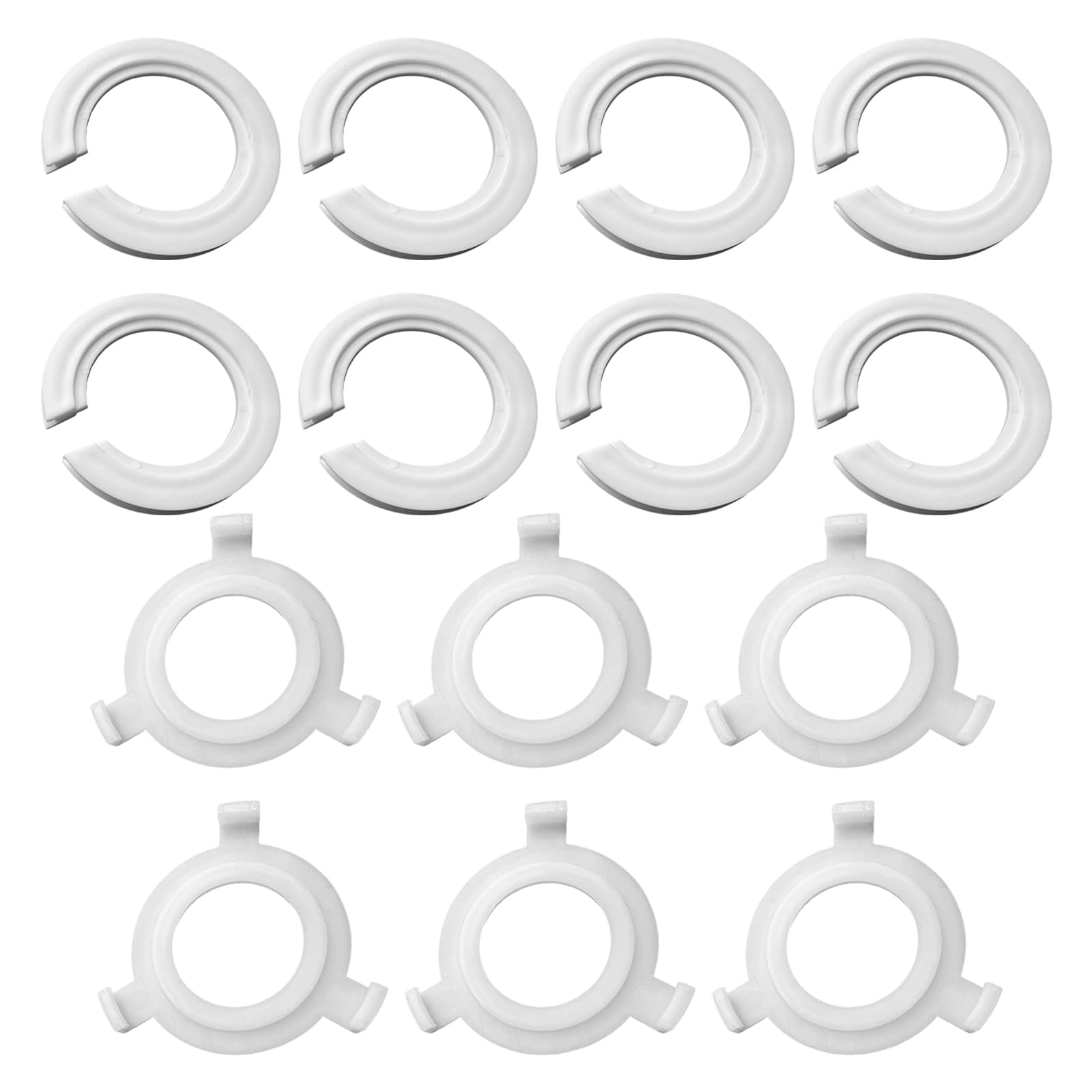 KASLCWA 14 Pack Lamp Shade Reducer Ring White, Lampshade Reducer Ring, Lamp Shade Adapter Rings E27 to E14, Lamps Converter Light Adapter Rings for Lampshade Adaptor Replacement