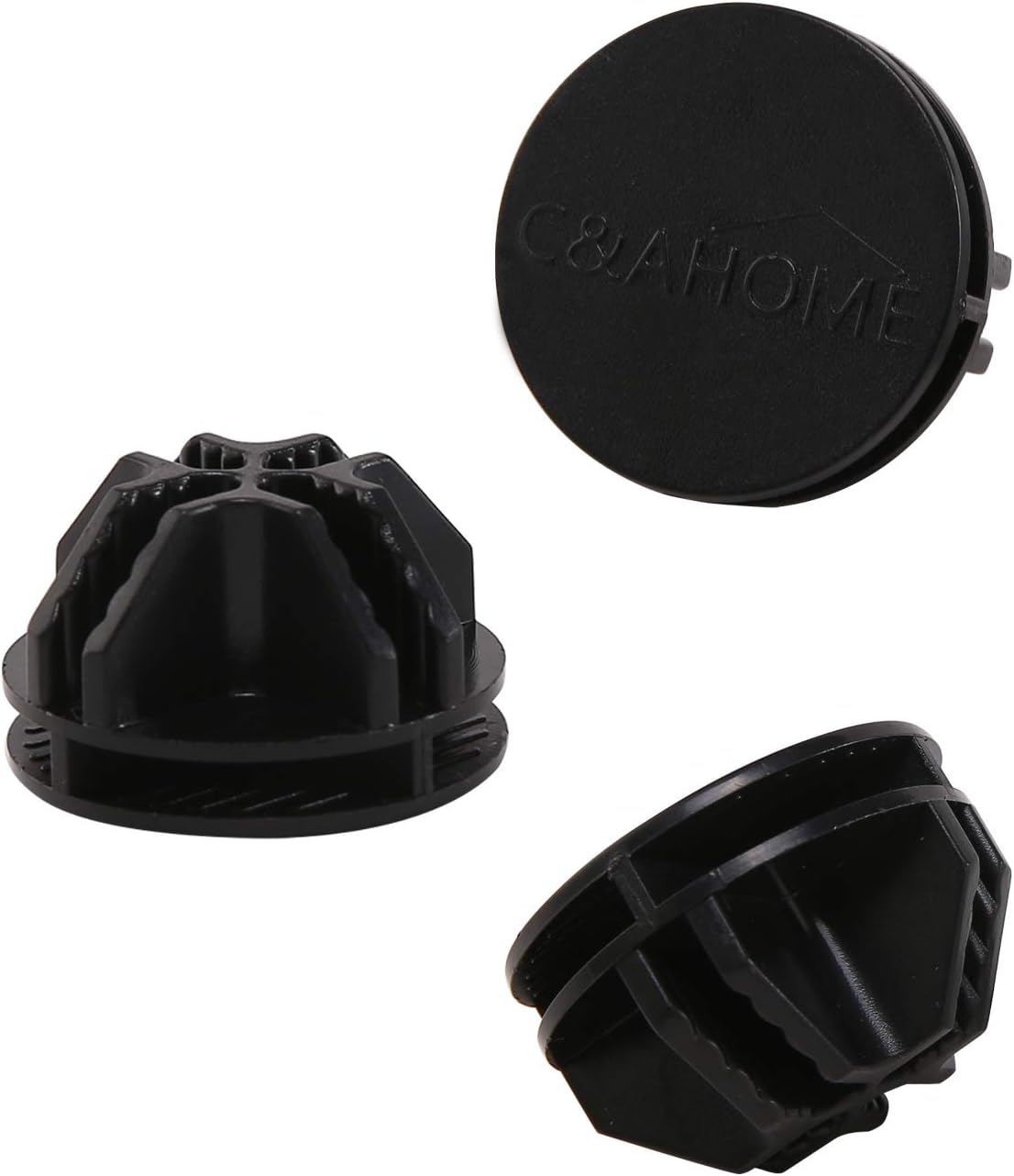 C&AHOME 24 pcs Wire Cube Plastic Connectors for Cube Storage Modular Closet Organizer and Metal Grid Shelving Unit Black