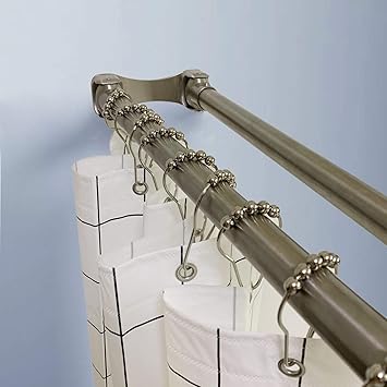 Straight Double Shower Curtain Rod