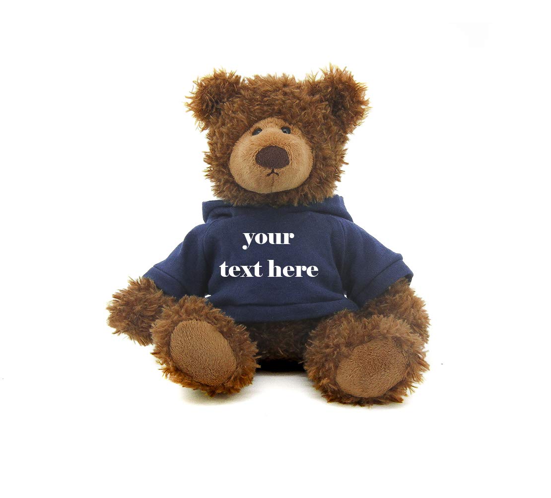 Plushland Brown Frankie Bear 12 Inches, Stuffed Animal Personalized Gift - Great Present for Mothers Day Valentine Day Graduation Day Birthday