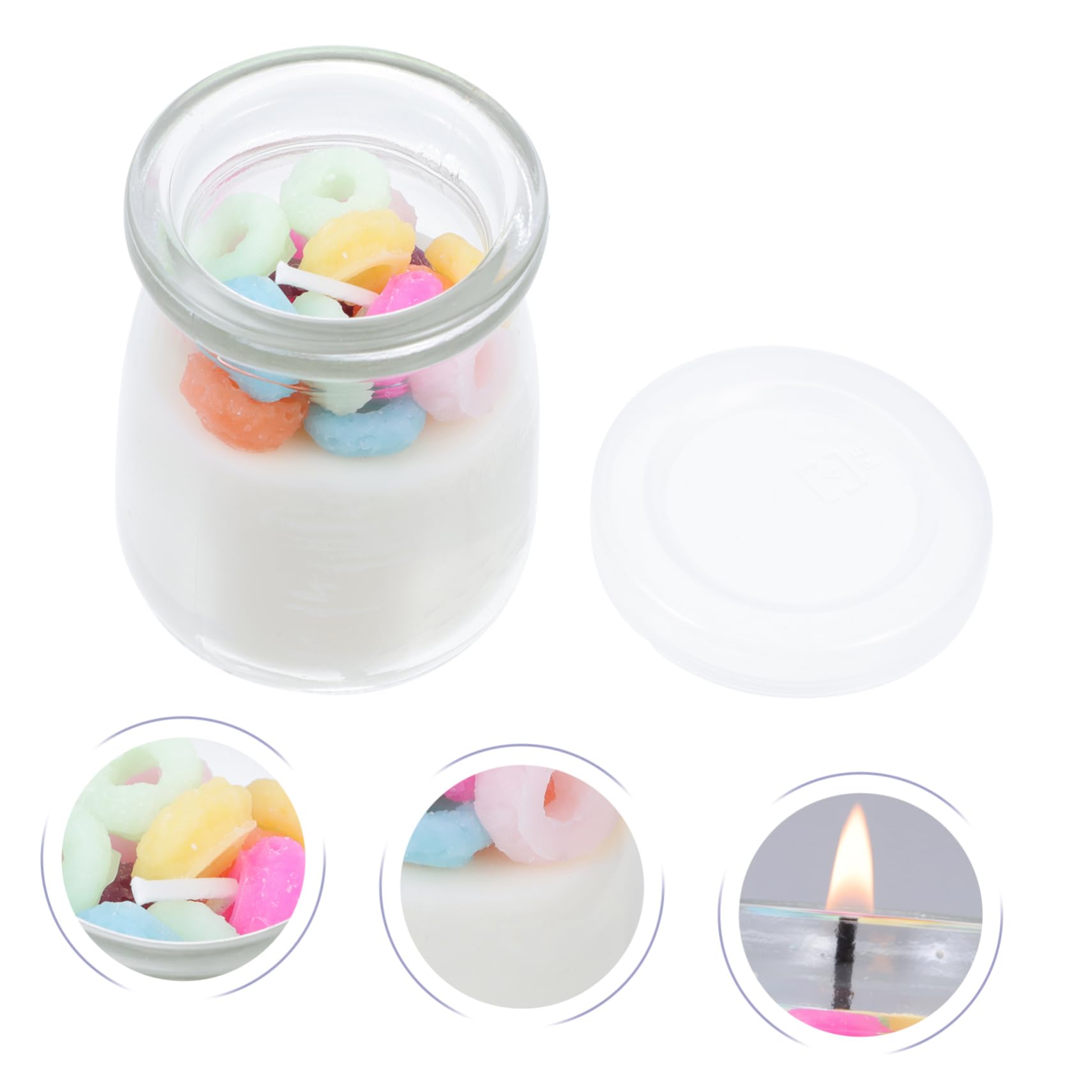 2 Stück Aromatherapie Kerze aus Sojawachs Duftkerze im Donut Design mit Oolong Geschmack Dekorative Haushaltskerze für Entspannende und Angenehmen Raumduft