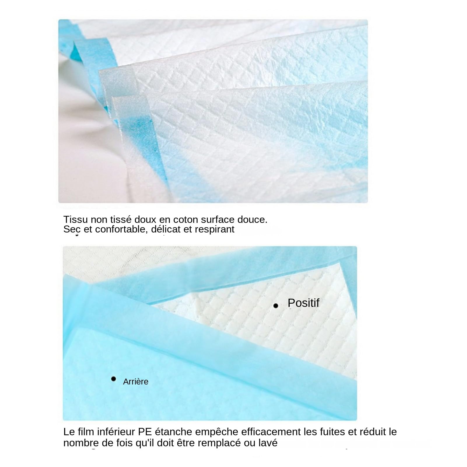 100 Pièces Alese Jetable, Alèses Jetables 25 Pièces 33x45cm Bleu 5 Plis, Tapis Absorbant Chien, Absorbance, Alèses De Protection De Literie, Pee Pad Apprentissage La Propreté Anti-Fuite Résistan