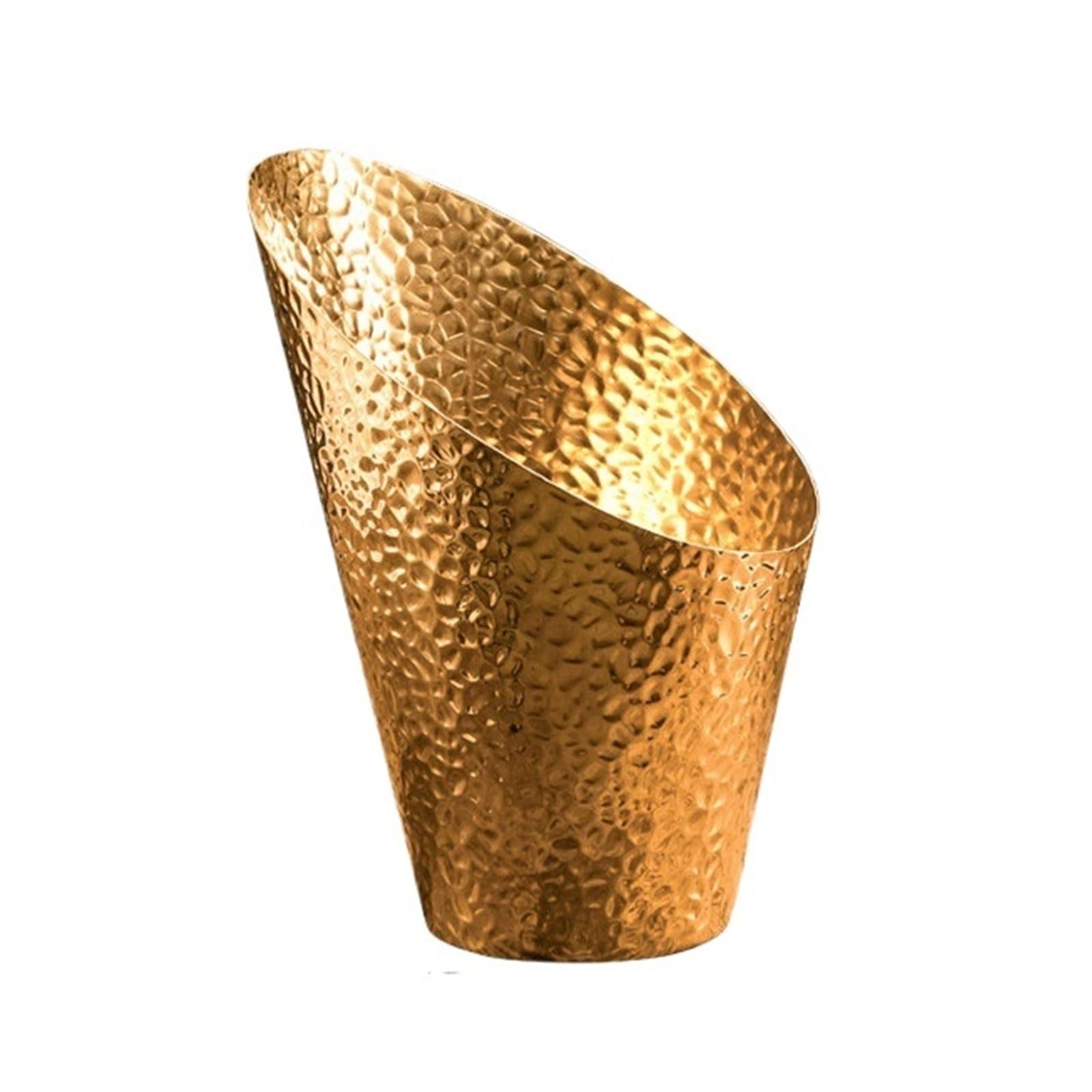 WANGHAI-666 Ice Buckets Stainless Steel Ice Bucket with Slanted Opening for camping(Gold)