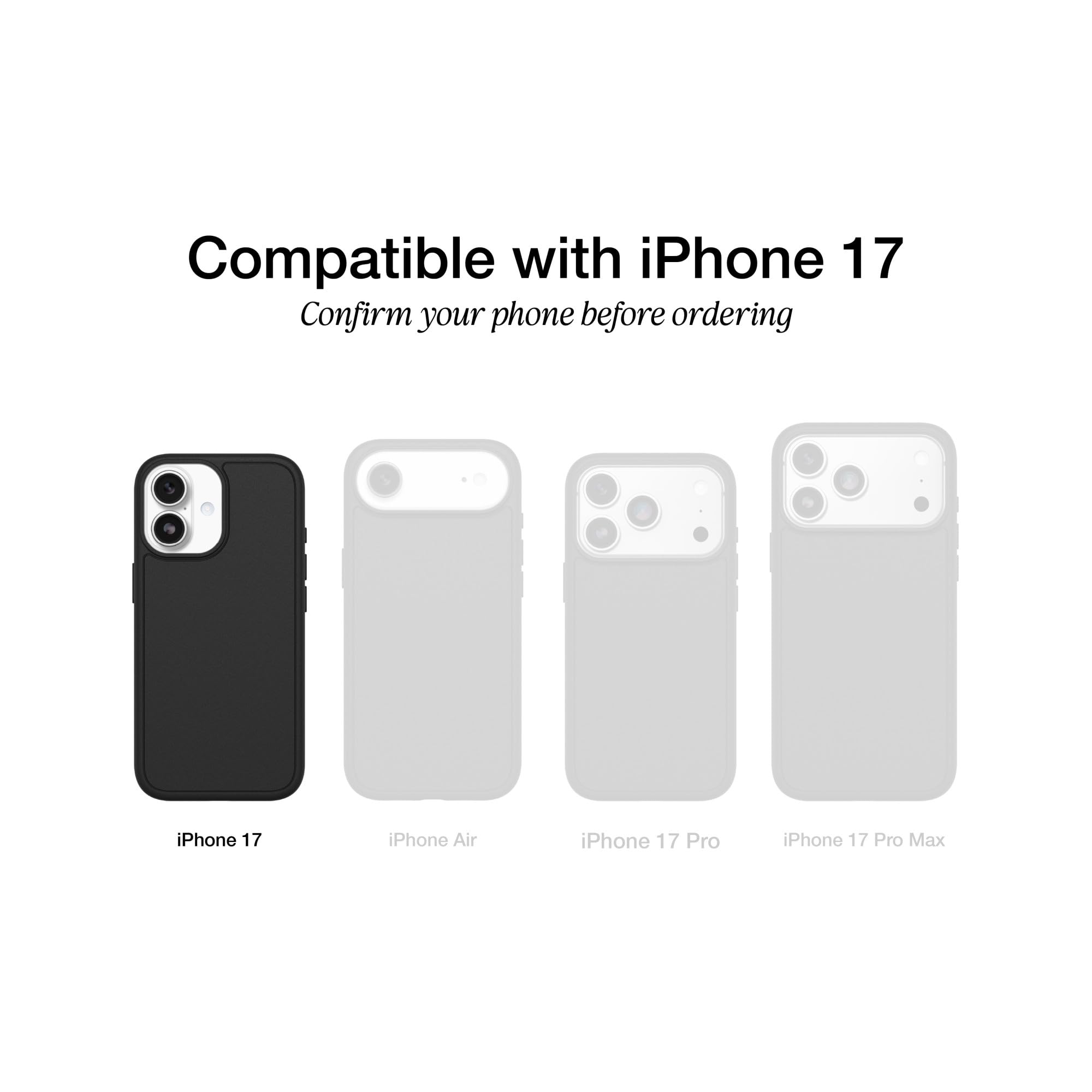 OtterBox Funda Impermeable para iPhone 17 FR, Color Negro, Resistente al Agua, hasta 2 Metros, IP68, Funda de teléfono para Nadar/esnórquel